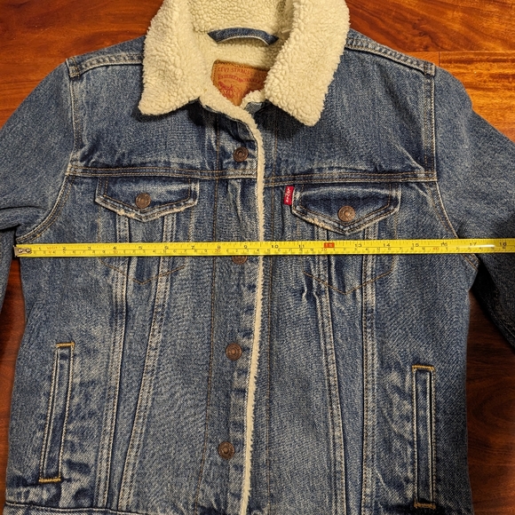 Levi's Original Sherpa Trucker Jacket medium blue size XS - Picture 15 of 15